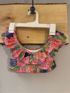 Janie and Jack Tropical 2 piece ruffle- size 7